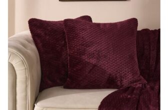 OHS Waffle Fleece Cushion Cover – Burgundy