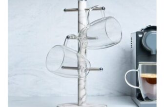 OHS White & Grey Marble Mug Tree