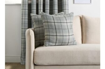 OHS Woven Check Cushion Covers – 2 Grey