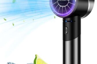OUILA Mini Portable Fan, USB Rechargeable with 4 Speeds – Sold by Melomuse Ltd/ FBA