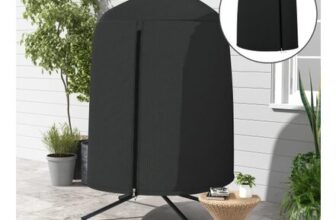 OUTSUNNY Hanging Egg Chair Cover Waterproof Black