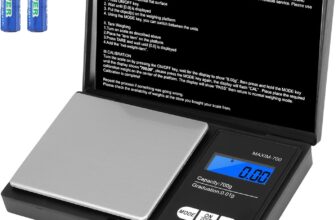 Oderra 0.01g Mini Digital Scales for Jewellery, Gold & Coffee, 700g x 0.01g Pocket Precision Weighing Scale with Back-Lit LCD Display, Portable Kitchen & Food Scale with 2 Batteries Included