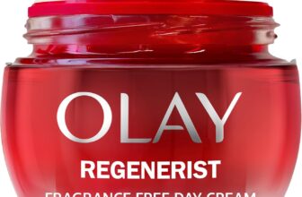 Olay Regenerist Day Face Cream, Anti-Wrinkle Active Firming Skincare Moisturiser, Anti-Ageing Niacinamide and Peptides, Renews, Firms and Hydrates, Non-greasy, Fragrance Free 50ml