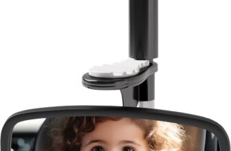 Onco Forward-Facing Baby Car Mirror – Clip-On Car Mirror Rear View, 100% Shatterproof & Shakeproof Baby Essentials, Mirror for Car Back Seat, Car Accessories & Newborn Essentials