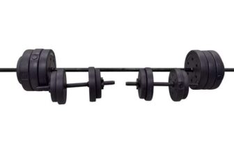 Opti Vinyl Dumbbell and Barbell Set – 50kg – Free C&C