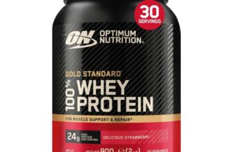 Optimum Nutrition Gold Standard 100% Whey Muscle Building and Recovery Protein Powder 900g