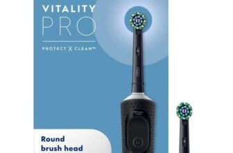 Oral-B Vitality Pro Electric Toothbrush, 2 Oral B Electric Toothbrush Heads, Black
