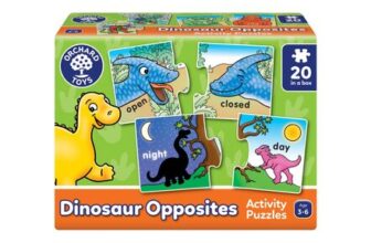 Orchard Toys Dinosaur Opposites Puzzles, 20 Two-Piece Sets, Ages 3-6