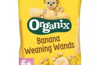Organix Banana Weaning Wands Organic Baby Snacks Puffs 25g 6 Months