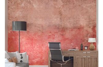 Origin Murals Grunge Distressed Effect Red Wall Mural