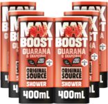 Original Source MAX BOOST Guarana & Grapefruit Shower Gel with 100% Natural Fragrance, Vegan Shower Gel, Paraben Free Body Shower Wash, Multipack of 6 x 400ml