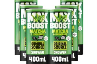 Original Source MAX BOOST Matcha & Lemongrass 100% Natural Shower Gel 6 x 400ml – £8.55 S&S Possible 15% Off First Sub