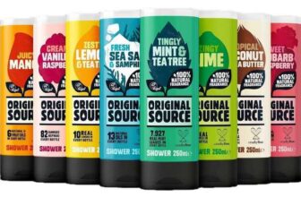 Original Source Shower Gel 250ml – Mint & Tea Tree/ Crisp Apple/ Coconut & Shea Butter/ Lime/ Lemon/ Peach/ Rhubarb & Rberry – Nectar Price