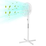 Oscillating Pedestal Fan 16, White, 3 Blades, 3 Speeds – With Code – Sold by OJs Discount