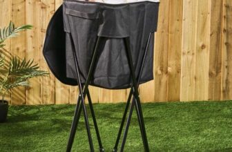 Outdoor Foldable Drinks Cooling Stand – Black