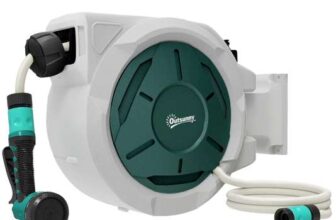 Outsunny Retractable Hose Reel Wall Mounted with Lock, Grey with code. Sold by Outsunny (UK mainland)