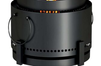 Outsunny Smokeless Fire Pit with Ash Catcher, 37cm Portable Wood Burning Firepit Seller Aosom MHSTAR UK