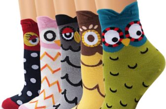 Owl Adult Unisex Socks Value Pack Set of 5 Pairs (Owl)(Size: One Size)