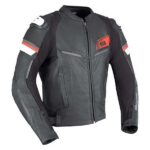 Oxford Cypher 1.0 Leather Mens Jacket – Black / White / Red