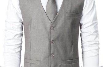PARKLEES Mens Hipster Urban Design Business Formal Waistcoat Slim Fit Suit Tuxedo Dress Vest