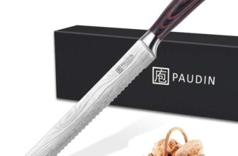 PAUDIN Bread Knife 10 inch Serrated German Stainless Steel Bread Knife