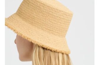 PRANELLA X NO.ELEVEN Beige Raffia Bucket Hat