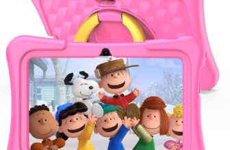 PRITOM Kids Tablet 7 Inch Android 11, 2GB RAM 32GB ROM BT WiFi Dual Camera Educational Games Parental Control, Kids Software with Type C, Pink