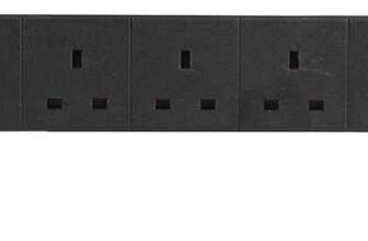 PRO ELEC PELB1755 5m 6 Way Surge Protected Extension Lead, Black
