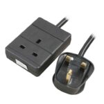PRO ELEC PELB1799 1 Gang Extension Lead 0.5m, Black