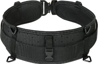 Padded 36 Tool Belt for Men, Adjustable Work Belt with Heavy Duty Buckle Back Support for Carpenters, Electricians & Gardeners