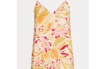 Palm Print v Neck Cami