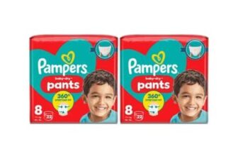 Pampers Baby-Dry Nappy Pants Size 8 22 Nappies X2 Bundle