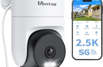 Pan/Tilt Security Camera Outdoor, 2.5K 4MP Home CCTV Camera Systems Wired, 360⁰ Vision Motion Tracking, No Blind Spots, AI Detection Alarm, Color Night Vision, Two-Way Talk, IP65, Works with Alexa