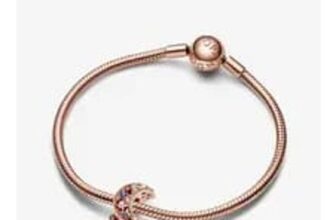 Pandora 14K Rose Gold Star and Crescent Moon Gemstones Charm