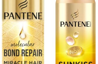 Pantene DUO: Sunkiss Glow Heat Protection, UVA/UVB protection Hair Spray 200ml AND Molecular Bond Repair Leave In treatment Cream 90ml for damaged hair. Nourish, Strenghten Hair, Repairs Split Ends.