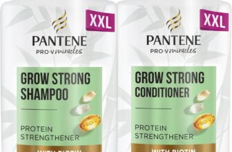 Pantene Grow Strong Shampoo and Conditioner Set, XL Hair Growth Shampoo For Dry Damaged Hair, Helps Reduce Hair Loss with Bamboo and Biotin, VALUE PACK, 2x 1L
