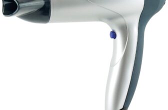 Paul Anthony Eco-Dry 1600w Hair Dryer / 3 Heat Settings / 3 Speed Settings/Concentrator Nozzle/Safety Cut-Off/DC Motor – Silver – H1316