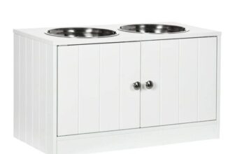 PawHut Raised Dog Bowls for Large Dogs