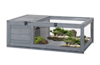 PawHut Tortoise House W/ Mesh Roof