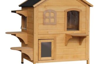 PawHut Wooden Cat House