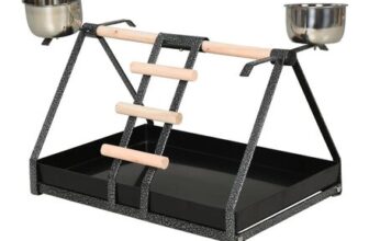 Pawhut Stainless Steel and Fir Wood Bird Stand