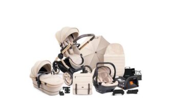 Peach 7 Biscotti Pushchair and Carrycot – Complete Car Seat Bundle