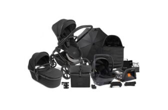Peach 7 STUDIO Pushchair and Carrycot – Complete 360 Car Seat Bundle