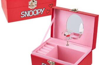 Peanuts Snoopy Musical Jewellery Box for Girls with Compartments – Girls Gifts