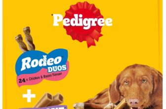 Pedigree Rodeo Duos & Jumbone Medium Dog Treats in Mega Box – Multi Mix, 780g Chews (Pack of 1)