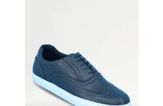Pegasus Leather Wide Fit Brogue Trainer