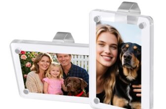 Penitue 2-Pack Car Sun Visor Photo Holders, Acrylic Magnetic
