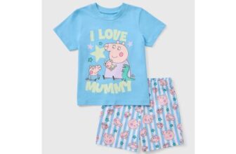 Peppa Pig Boys Blue George I Love Mummy Pyjama Set (1-7yrs)