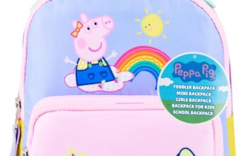 Peppa Pig Mini Backpack for Girls & Toddlers, Cute Small Rucksack, Nursery Daypack Bag for Preschool Lunch Travel Fashion (Multi Peppa Pig)
