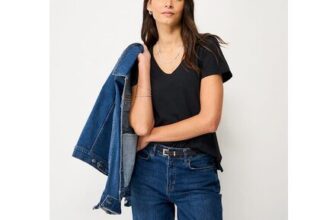 Perfect v Neck Slub T-Shirt